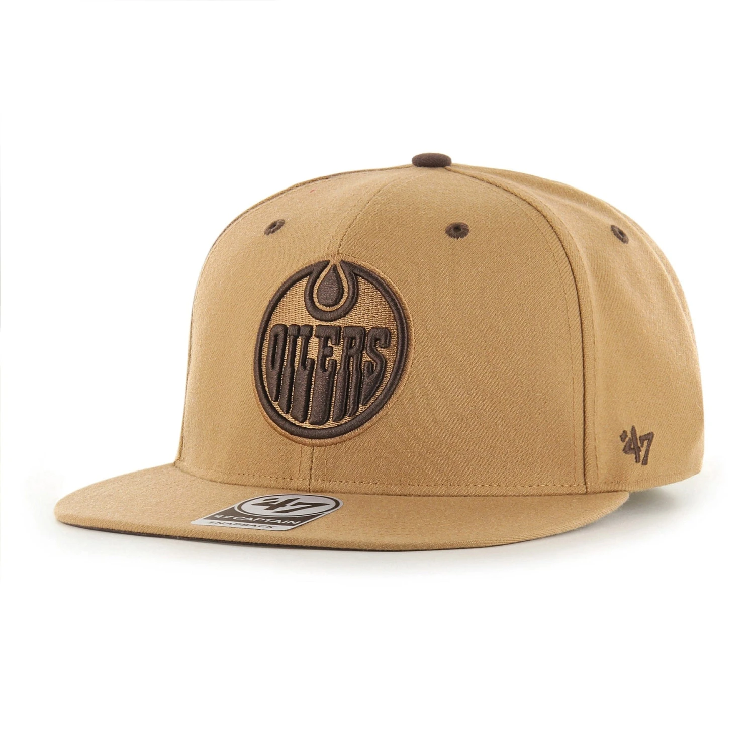 '47 BRAND Edmonton Oilers 47 Brand NHL Toffee Captain Hat Tan 3 '47 BRAND Edmonton Oilers 47 Brand NHL Toffee Captain Hat Tan