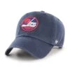 '47 BRAND Winnipeg Jets - 47 Brand NHL Clean Up Vintage Adjustable Hat -Baue Hockey Shop 47 brand hats winnipeg jets 47 brand nhl clean up vintage adjustable hat navy navy osfm 30113366376514