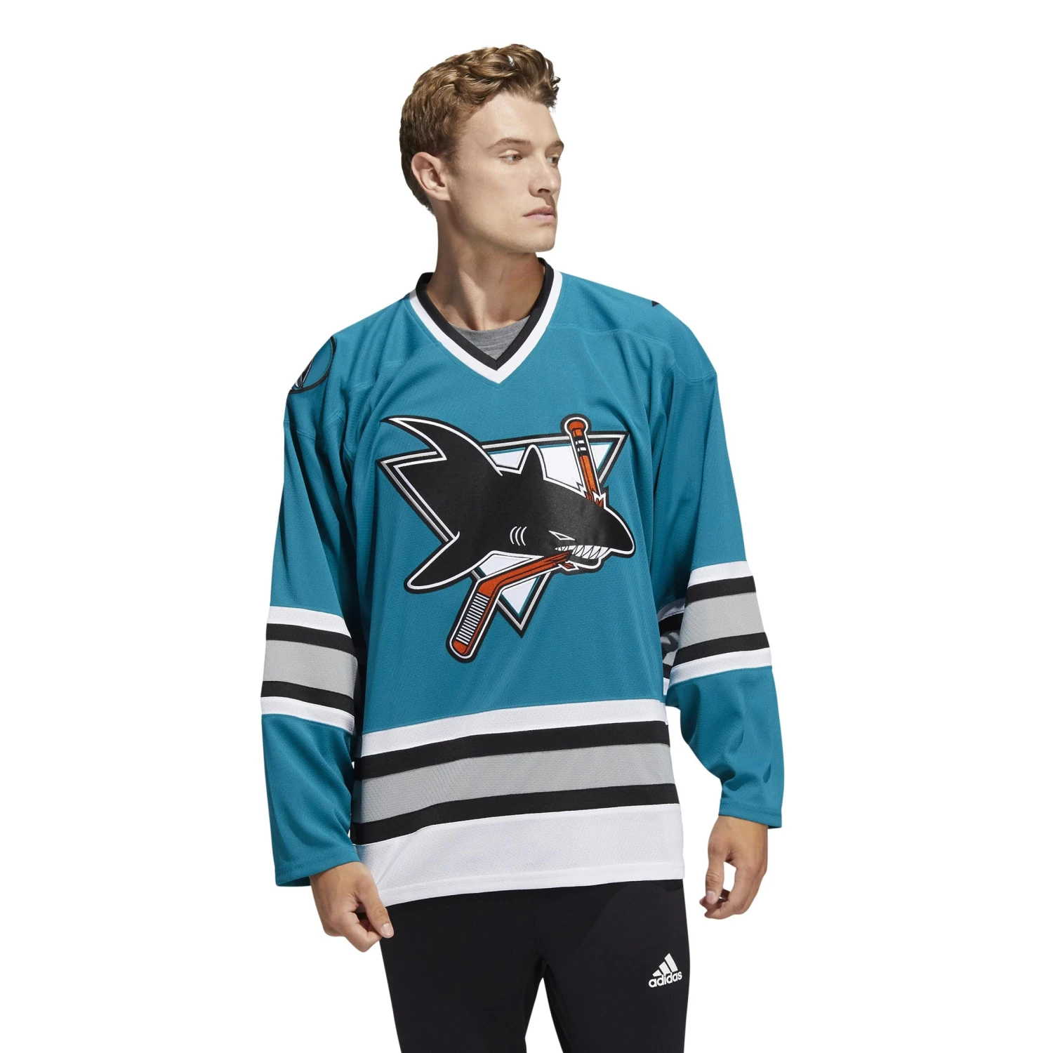 San Jose Sharks Adidas Team Classic Senior Jersey 4 San Jose Sharks Adidas Team Classic Senior Jersey - Image 2