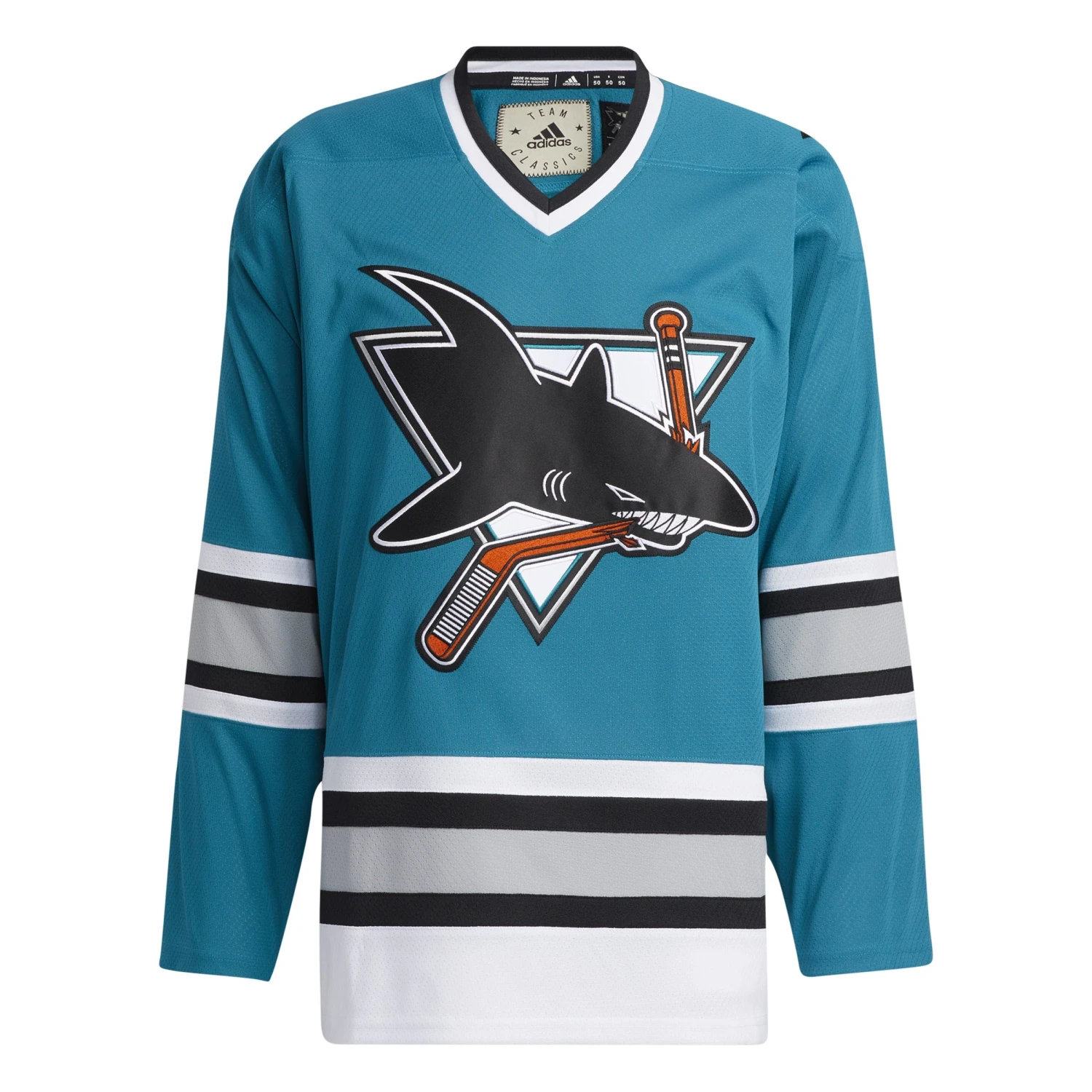 San Jose Sharks Adidas Team Classic Senior Jersey 3 San Jose Sharks Adidas Team Classic Senior Jersey
