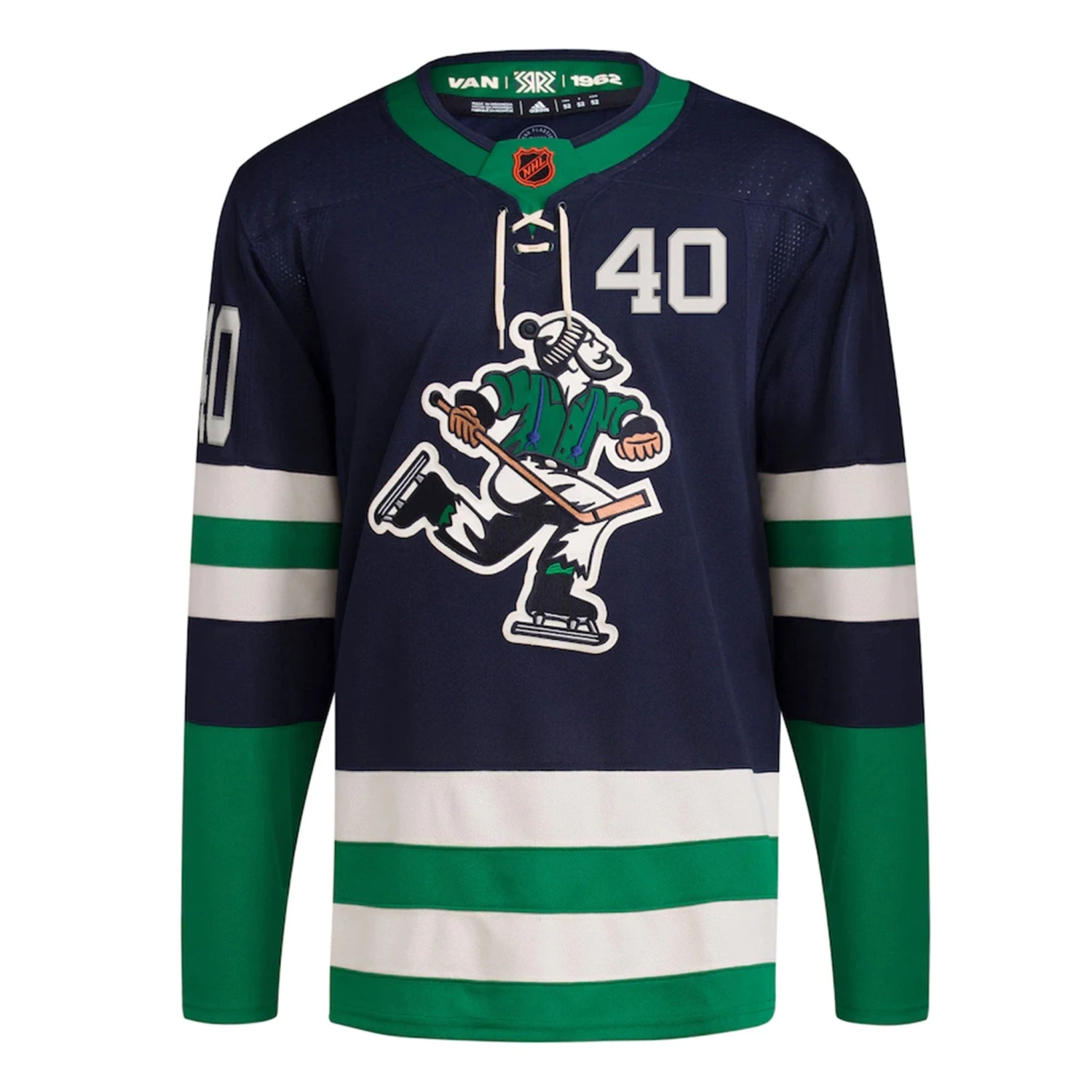 Vancouver Canucks Adidas PrimeGreen Reverse Retro Senior Jersey - Elias Pettersson 4 Vancouver Canucks Adidas PrimeGreen Reverse Retro Senior Jersey - Elias Pettersson - Image 2