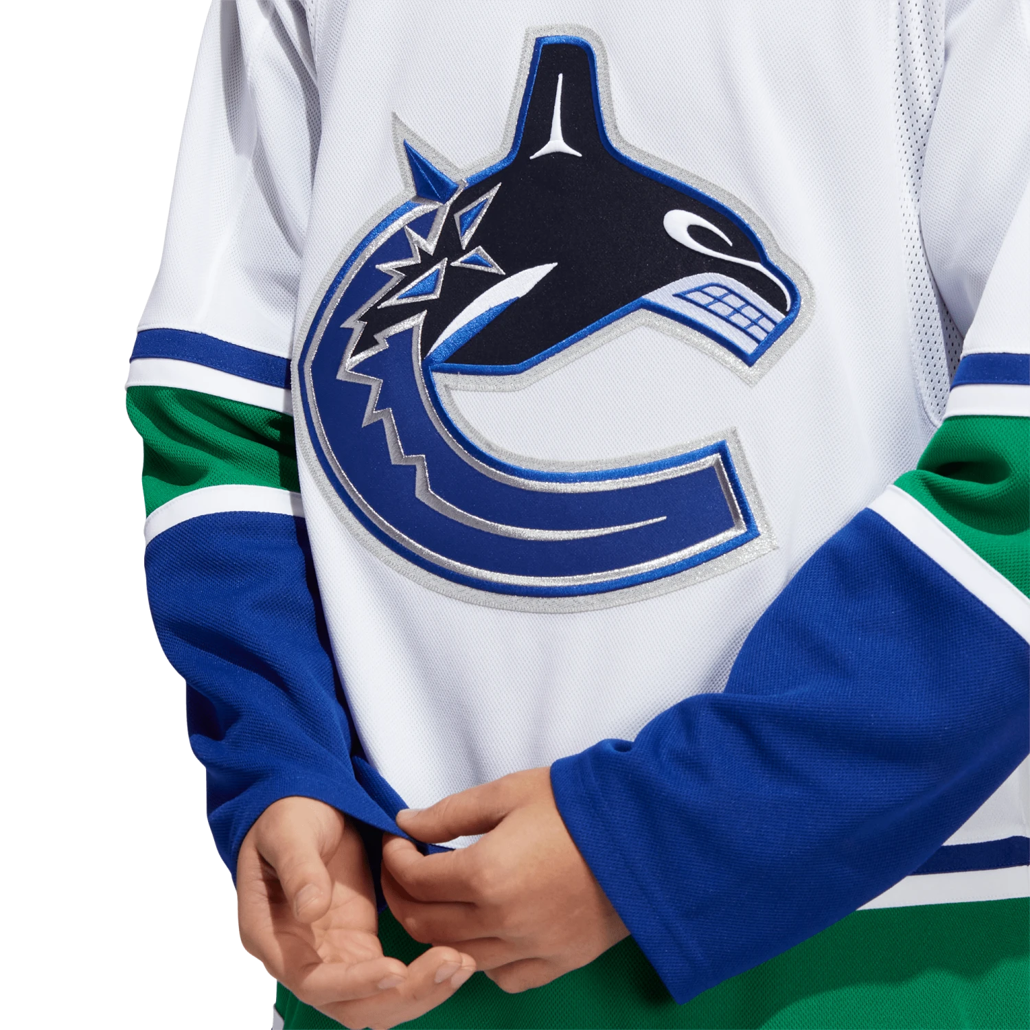 Vancouver Canucks Away Adidas PrimeGreen Senior Jersey 8 Vancouver Canucks Away Adidas PrimeGreen Senior Jersey - Image 6