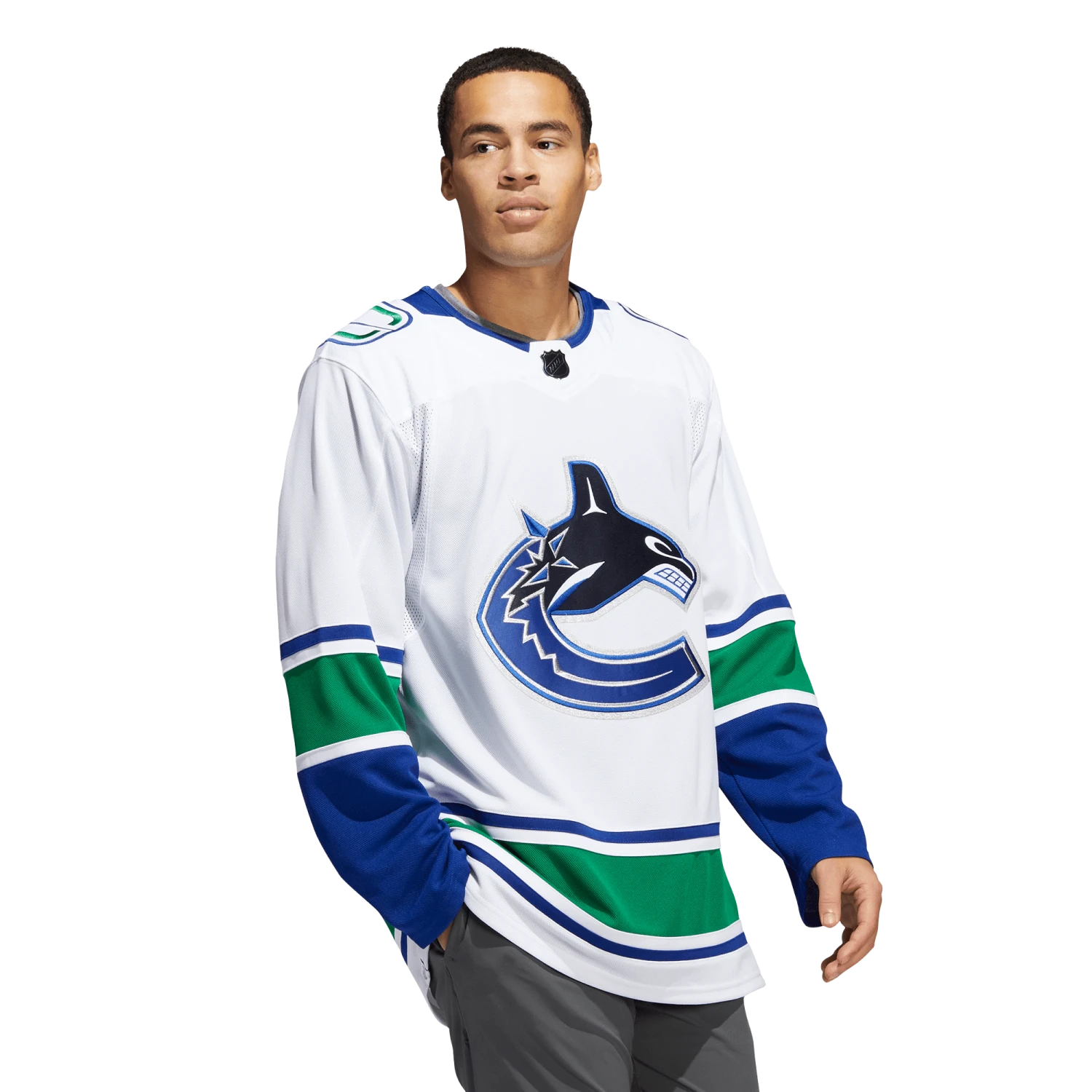 Vancouver Canucks Away Adidas PrimeGreen Senior Jersey 5 Vancouver Canucks Away Adidas PrimeGreen Senior Jersey - Image 3
