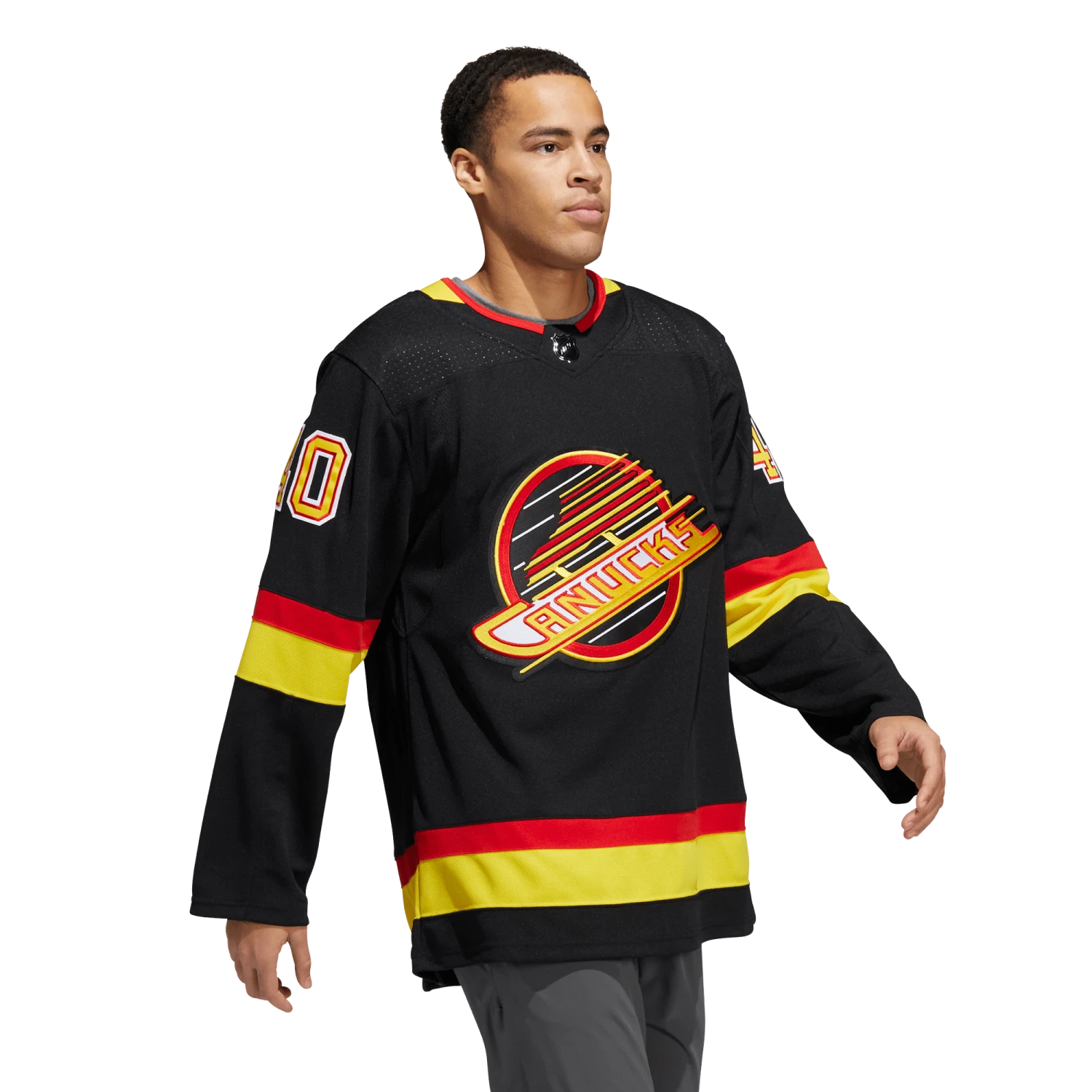Vancouver Canucks Skate Adidas PrimeGreen Senior Jersey - Elias Pettersson 4 Vancouver Canucks Skate Adidas PrimeGreen Senior Jersey - Elias Pettersson - Image 2