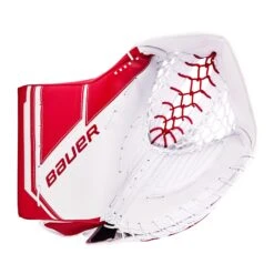 Bauer Supreme M5 Pro Intermediate Goalie Catcher -Baue Hockey Shop bauer catchers bauer supreme m5 pro intermediate goalie catcher white red regular 29032202043458