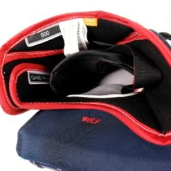 CCM Extreme Flex 4 Pro Stock Senior Goalie Catcher - Dustin Wolf #1 -Baue Hockey Shop ccm catchers ccm extreme flex 4 pro stock senior goalie catcher dustin wolf 1 white navy red regular 29069899300930