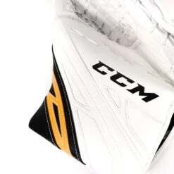 CCM Extreme Flex 4 Pro Stock Senior Goalie Catcher - Maxime Lagace -Baue Hockey Shop ccm catchers ccm extreme flex 4 pro stock senior goalie catcher maxime lagace white black sport gold regular 29069788840002