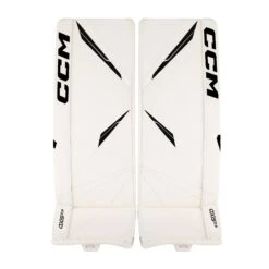 CCM Axis 2.9 Senior Goalie Leg Pads -Baue Hockey Shop ccm leg pads ccm axis 2 9 senior goalie leg pads white white black black 33 1 29358954807362