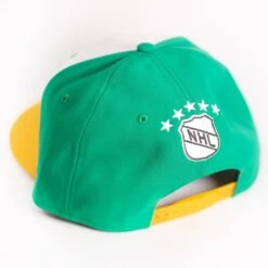 California Golden Seals Fanatics NHL Vintage Snapback Hat -Baue Hockey Shop fanatics hats california golden seals fanatics nhl vintage snapback hat green yellow osfa 29005537574978