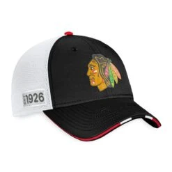 Chicago Blackhawks Fanatics Authentic Pro Draft Structured Trucker Hat -Baue Hockey Shop fanatics hats chicago blackhawks fanatics authentic pro draft structured trucker hat osfa 29395919077442