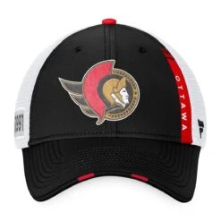Ottawa Senators Fanatics Authentic Pro Draft Structured Trucker Hat -Baue Hockey Shop fanatics hats ottawa senators fanatics authentic pro draft structured trucker hat osfa 29395799343170