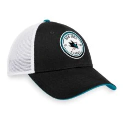 San Jose Sharks Fanatics Iconic Gradient Structured Trucker Hat -Baue Hockey Shop fanatics hats san jose sharks fanatics iconic gradient structured trucker hat osfa 29636360306754