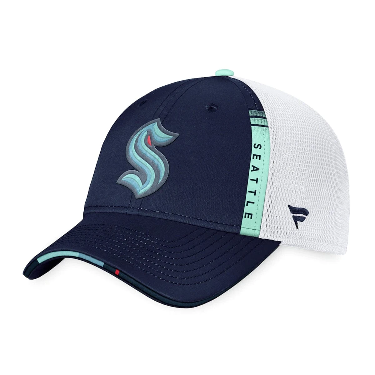 Seattle Kraken Fanatics Authentic Pro Draft Structured Trucker Hat 3 Seattle Kraken Fanatics Authentic Pro Draft Structured Trucker Hat