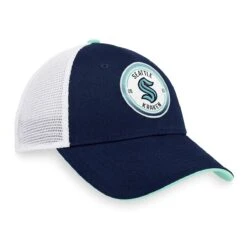 Seattle Kraken Fanatics Iconic Gradient Structured Trucker Hat -Baue Hockey Shop fanatics hats seattle kraken fanatics iconic gradient structured trucker hat osfa 29636360634434