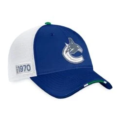 Vancouver Canucks Fanatics Authentic Pro Draft Structured Trucker Hat -Baue Hockey Shop fanatics hats vancouver canucks fanatics authentic pro draft structured trucker hat osfa 30365708156994