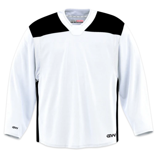GameWear GW6500 ProLite Series Junior Hockey Practice Jersey - White / Black -Baue Hockey Shop gamewear group inc practice jerseys gamewear gw6500 prolite series junior hockey practice jersey white black 30344600387650