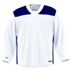 GameWear GW6500 ProLite Series Senior Hockey Practice Jersey - White / Royal