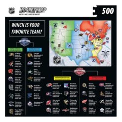 NHL Map Puzzle -Baue Hockey Shop grosnor toys games nhl map puzzle 500 piece 30340599021634