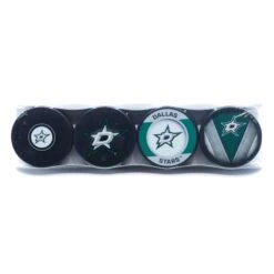 Dallas Stars Inglasco NHL Logo Hockey Puck (4 Pack)