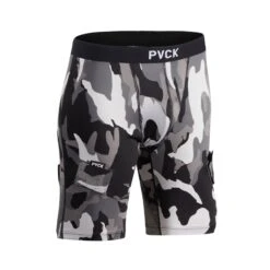 PVCK Junior Compression Jock Shorts - Grey Camo