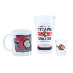 Ottawa Senators Sports Vault NHL Glass Gift Set - 3 Pack