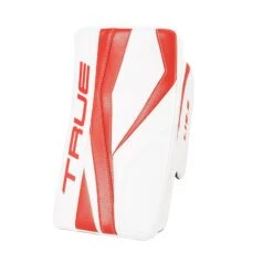TRUE L12.2 Senior Goalie Blocker - Stock -Baue Hockey Shop true blockers true l12 2 senior goalie blocker stock white red regular 29367478714434