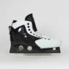 TRUE Senior One Piece Goalie Skates - Pro Stock - White Side/Toe - "70/71" - Size 10 -Baue Hockey Shop true goalie skates true senior one piece goalie skates pro stock white side toe 70 71 size 10 10 15186428756034