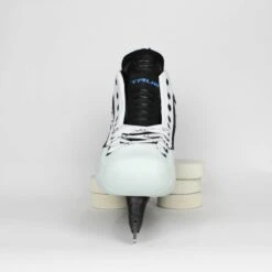 TRUE Senior One Piece Goalie Skates - Pro Stock - White Side/Toe - Size 11 -Baue Hockey Shop true goalie skates true senior one piece goalie skates pro stock white side toe size 11 11 15186419384386
