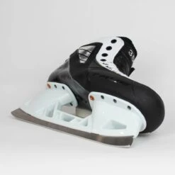 TRUE Senior Two Piece Goalie Skates - Pro Stock - White Side - "35" - Size 10 -Baue Hockey Shop true goalie skates true senior two piece goalie skates pro stock white side 35 size 10 10 15186422825026