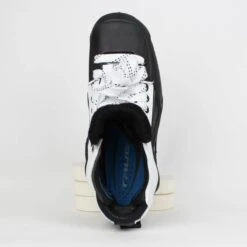 TRUE Senior Two Piece Goalie Skates - Pro Stock - White Side - "35" - Size 10 -Baue Hockey Shop true goalie skates true senior two piece goalie skates pro stock white side 35 size 10 10 15186423054402