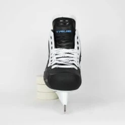 TRUE Senior Two Piece Goalie Skates - Pro Stock - White Side - Size 7 -Baue Hockey Shop true goalie skates true senior two piece goalie skates pro stock white side size 7 7 15186435276866