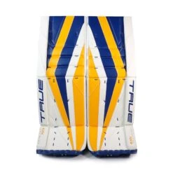 TRUE Catalyst PX3 Senior Goalie Leg Pads - Domestic -Baue Hockey Shop true leg pads true catalyst px3 senior goalie leg pads domestic white royal yellow 34 2 30010205765698