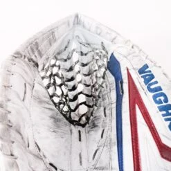 Vaughn Ventus SLR3 Pro Carbon Senior Goalie Catcher - Pro Stock - Pavel Francouz USED -Baue Hockey Shop vaughn catchers vaughn ventus slr3 pro carbon senior goalie catcher pro stock pavel francouz used white dc blue maroon full right 29273988825154