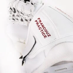 Vaughn Ventus SLR3 Pro Carbon Senior Goalie Catcher - Pro Stock - Pavel Francouz USED -Baue Hockey Shop vaughn catchers vaughn ventus slr3 pro carbon senior goalie catcher pro stock pavel francouz used white dc blue maroon full right 29273988857922