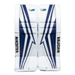 Vaughn Velocity V9 Intermediate Goalie Leg Pads -Baue Hockey Shop vaughn leg pads vaughn velocity v9 intermediate goalie leg pads white blue 30 2 28744337981506
