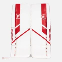 Warrior Ritual G5 Junior Goalie Leg Pads -Baue Hockey Shop warrior leg pads warrior ritual g5 junior goalie leg pads white red 24 1 14836018774082