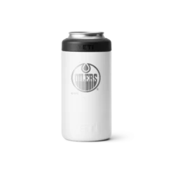 YETI Rambler Tall Colster - Edmonton Oilers -Baue Hockey Shop yeti drinkware yeti rambler tall colster edmonton oilers white 30420999438402